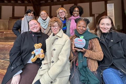 Shakespeare's Globe staff with their School Travel Awards trophy 2025